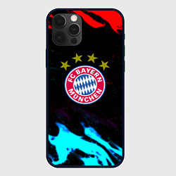 Чехол iPhone 12 Pro Бавария Мюнхен неоновый огонь