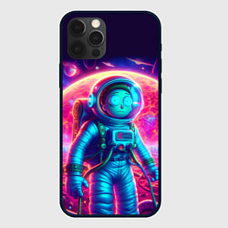 Чехол iPhone 12 Pro Морти в одиночестве на неоновой планете