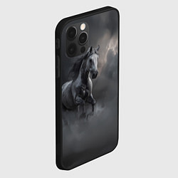 Чехол для iPhone 12 Pro Белая лошадь в тумане, цвет: 3D-черный — фото 2