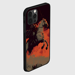 Чехол для iPhone 12 Pro Всадник на лошади, цвет: 3D-черный — фото 2