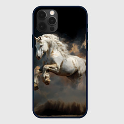 Чехол iPhone 12 Pro Белая лошадь из бури