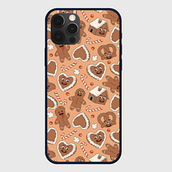 Чехол iPhone 12 Pro Паттерн с новогодним печеньем