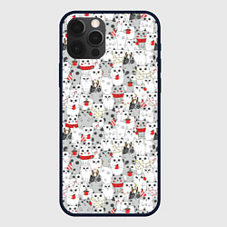 Чехол iPhone 12 Pro Новогодние котики