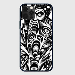 Чехол iPhone 12 Pro Lightnings and faces - ai art fantasy