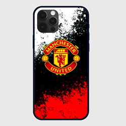 Чехол iPhone 12 Pro Манчестер Юнайтед краски всплеск