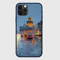 Чехол для iPhone 12 Pro Зимний Питер, цвет: 3D-черный