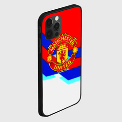 Чехол для iPhone 12 Pro Манчестер Юнайтед полосы геометрия, цвет: 3D-черный — фото 2