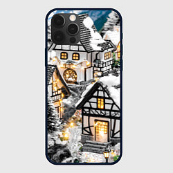 Чехол iPhone 12 Pro Объемные новогодние дома