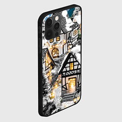 Чехол для iPhone 12 Pro Объемные новогодние дома, цвет: 3D-черный — фото 2