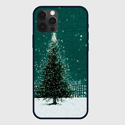 Чехол iPhone 12 Pro Новый год в зеленом стиле