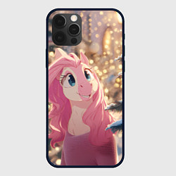 Чехол iPhone 12 Pro Удивленная лошадка - Новый год