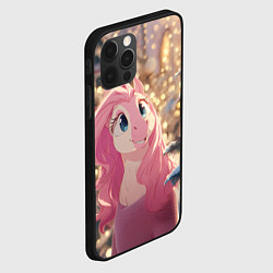 Чехол для iPhone 12 Pro Удивленная лошадка - Новый год, цвет: 3D-черный — фото 2