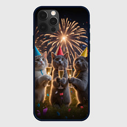 Чехол iPhone 12 Pro Праздничные коты