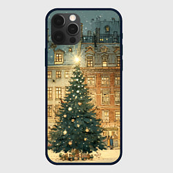 Чехол iPhone 12 Pro Новогодний старый город