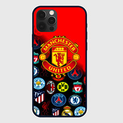 Чехол iPhone 12 Pro Манчестер Юнайтед логотипы команд