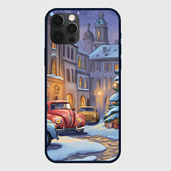 Чехол iPhone 12 Pro Новогодний снежный двор