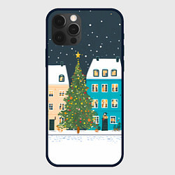 Чехол iPhone 12 Pro Новогодний снежный город