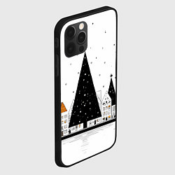 Чехол для iPhone 12 Pro Новый год - минимализм, цвет: 3D-черный — фото 2