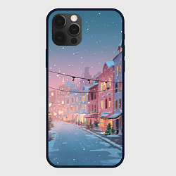 Чехол iPhone 12 Pro Новогодняя улица