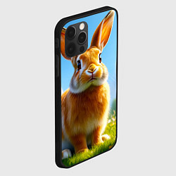 Чехол для iPhone 12 Pro Солнечный кролик на лугу, цвет: 3D-черный — фото 2