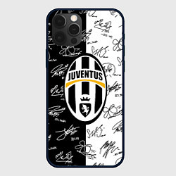 Чехол для iPhone 12 Pro Ювентус автографы, цвет: 3D-черный