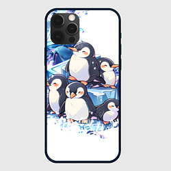 Чехол iPhone 12 Pro Пингвины и лёд