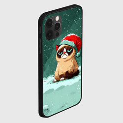 Чехол для iPhone 12 Pro Мем Новогодний котик, цвет: 3D-черный — фото 2