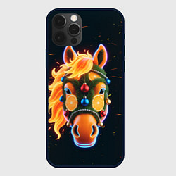 Чехол iPhone 12 Pro Новогодняя мандариновая лошадь