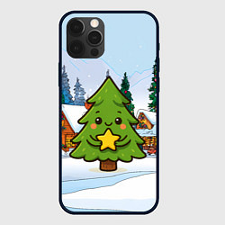 Чехол iPhone 12 Pro Милая елочка со звездой