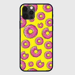 Чехол для iPhone 12 Pro Пончики Гомера, цвет: 3D-черный