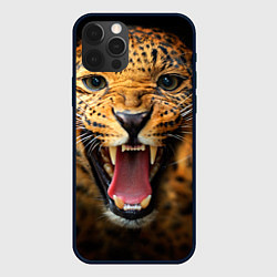 Чехол iPhone 12 Pro Рык леопарда