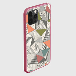 Чехол для iPhone 12 Pro Геометрия, цвет: 3D-малиновый — фото 2