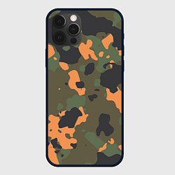 Чехол iPhone 12 Pro Камуфляж: хаки/оранжевый