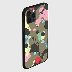 Чехол для iPhone 12 Pro Камуфляж: микс цветов, цвет: 3D-черный — фото 2