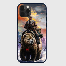 Чехол для iPhone 12 Pro Красноармеец на медведе, цвет: 3D-черный