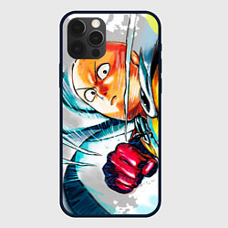 Чехол для iPhone 12 Pro One Punch Man Rage, цвет: 3D-черный