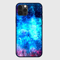 Чехол для iPhone 12 Pro Голубая вселенная, цвет: 3D-черный