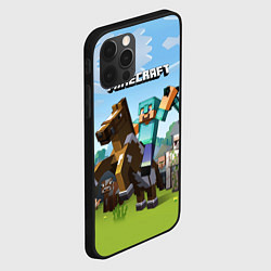 Чехол для iPhone 12 Pro Minecraft Rider, цвет: 3D-черный — фото 2