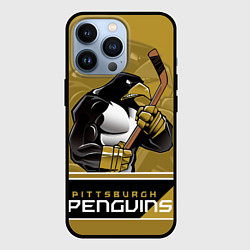 Чехол для iPhone 13 Pro Pittsburgh Penguins, цвет: 3D-черный