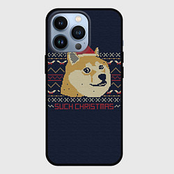 Чехол для iPhone 13 Pro Doge Such Christmas, цвет: 3D-черный
