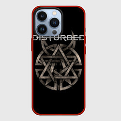Чехол для iPhone 13 Pro Disturbed Logo, цвет: 3D-красный