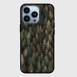 Чехол iPhone 13 Pro Лесной камуфляж