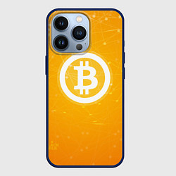 Чехол для iPhone 13 Pro Bitcoin Orange, цвет: 3D-тёмно-синий
