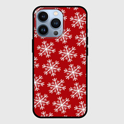 Чехол iPhone 13 Pro Новогодние Снежинки
