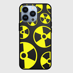 Чехол для iPhone 13 Pro Радиация, цвет: 3D-черный