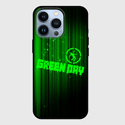 Чехол для iPhone 13 Pro Green Day лучи, цвет: 3D-черный