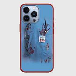 Чехол для iPhone 13 Pro Костюм врача кровь, цвет: 3D-красный