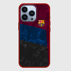 Чехол iPhone 13 Pro FC Barcelona: Dark polygons