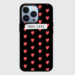 Чехол для iPhone 13 Pro True Love, цвет: 3D-черный
