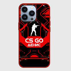 Чехол для iPhone 13 Pro CS:GO - Денис, цвет: 3D-красный